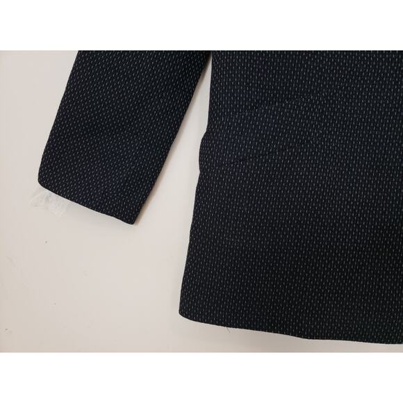 Y2K Zanella Womens Blazer Size 6 Lined Italy Black Office Siren Career Business - Picture 3 of 8